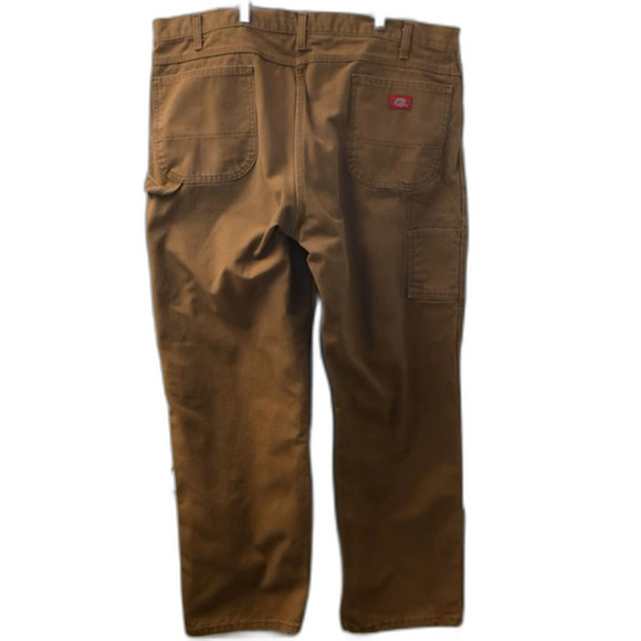 Dickies Mens Tan/Brown Carpenter Cargo Utility Work Pants Zip Closure No Tag W42 - Picture 3 of 13